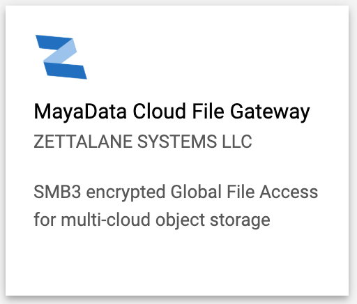 MayaData Cloud File Gateway Windows